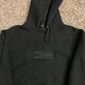 Supreme Tonal Black Hoodie